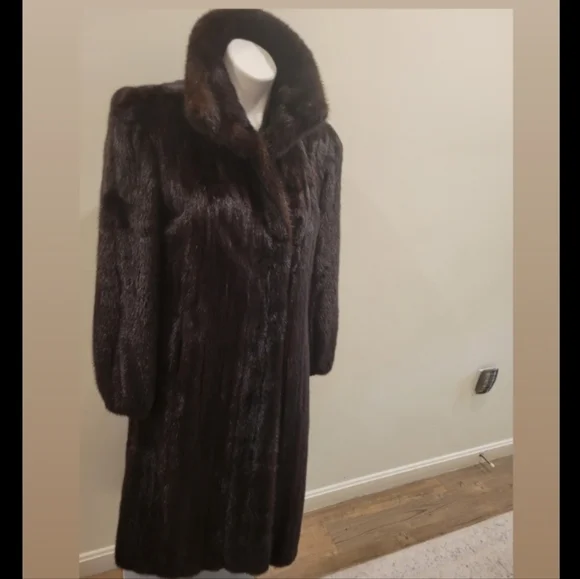 NATURAL Female Mahogany Full Length Mink Coat - Picture 7 of 14